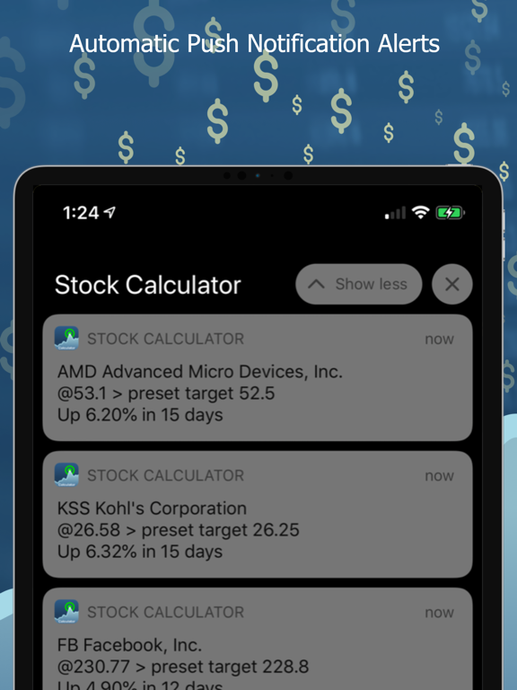 Stock Target Stop Calculator iPad screenshot