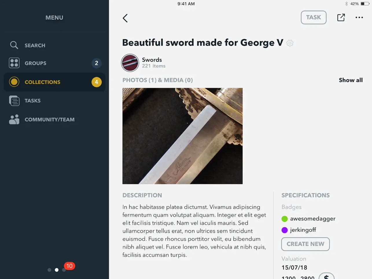 Screenshot #6 pour Collections App