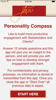 jhw personality compass iphone screenshot 2