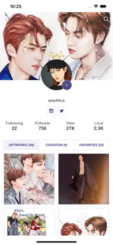 Snímek 3 FanBook:FanArt Social Platform iphone