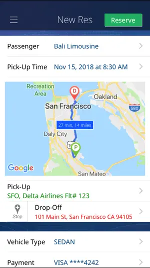 Bali Limousines, Inc. screenshot 2