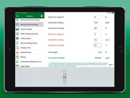 Calcohol iPad screenshot 2 - Utilities app
