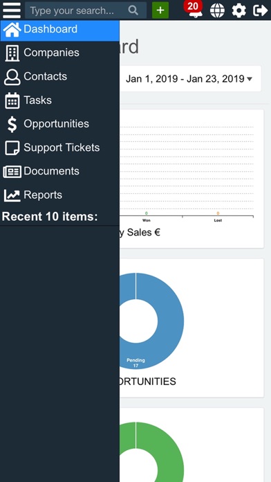 Zimplu CRM Screenshot