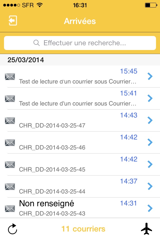 AIRS Courrier screenshot 2