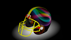 Football Helmet 3D screenshot