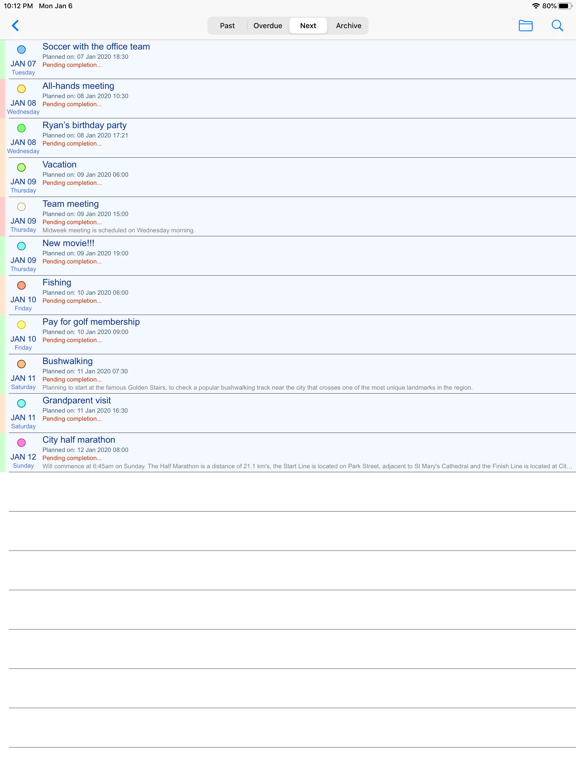 Screenshot #6 pour Timeline Planner