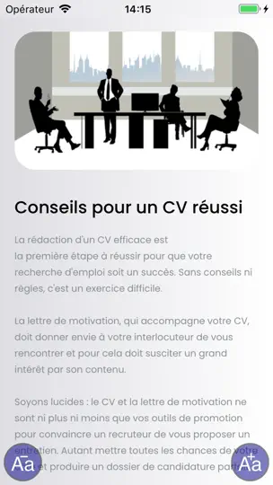 Capture d'écran de Conseils Pour Un CV Réussi sur iPhone 1