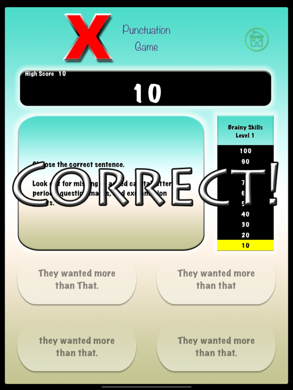 Brainy Skills Punctuation iPad screenshot