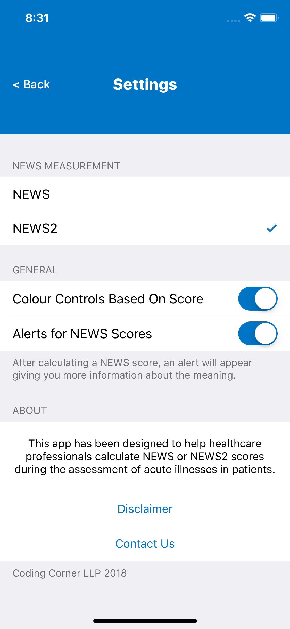 NEWS2 Calculator