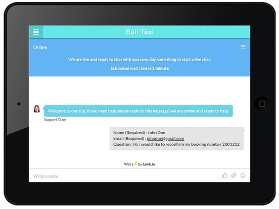 Bali Taxi iPad screenshot 5 - Travel app