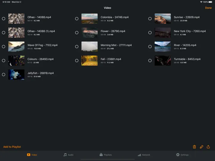 Скриншот Azul - Video Player For IPad на iPhone 4