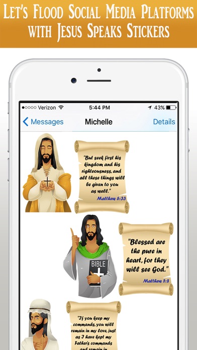 Jesus Speaks Scripture Emoji's iPhone screenshot 10 - Lifestyle app