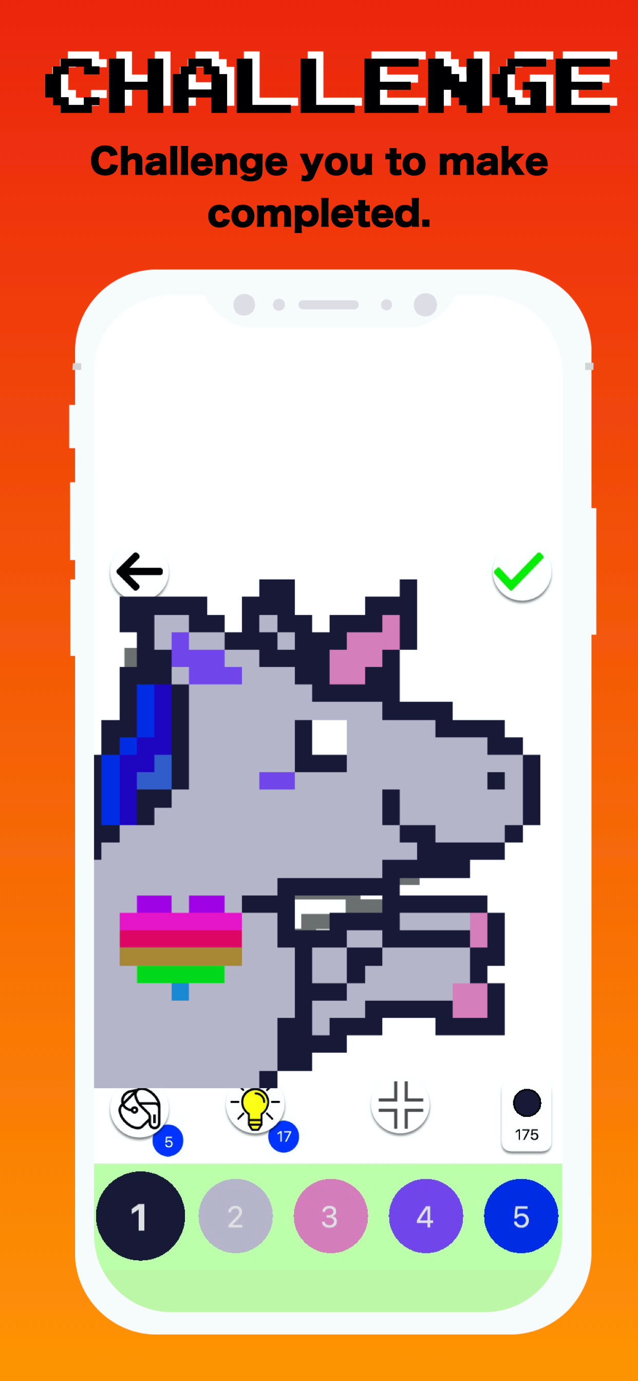 Pixel painting by numbers