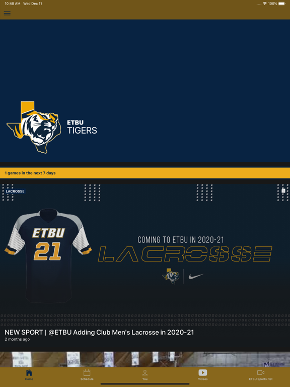 ETBU Athletics iPad screenshot 1 - Sports app