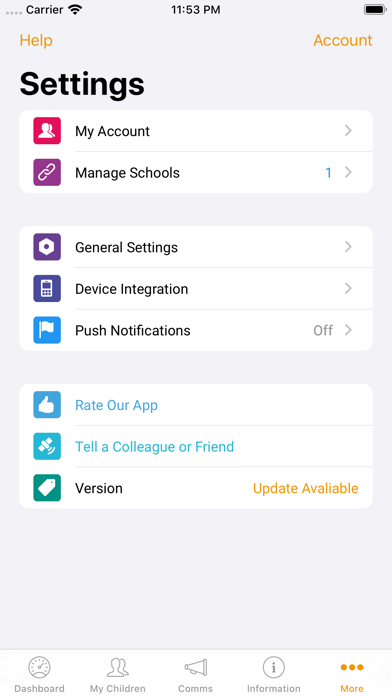 iParent App Screenshot