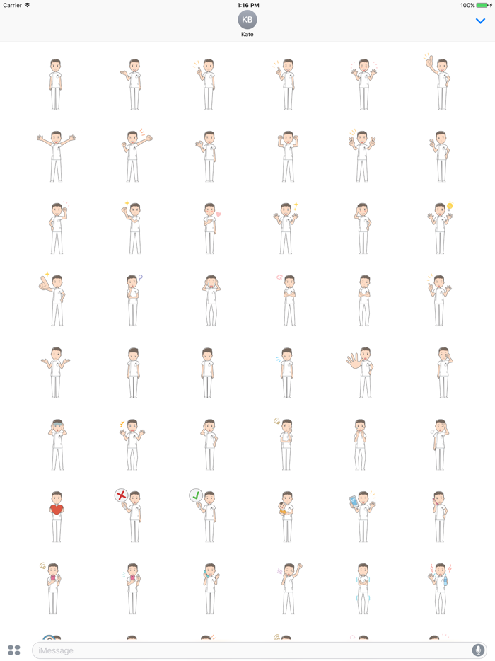 Sticker Me White Male Nurse