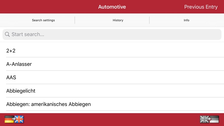 Dictionary Automotive DE-EN
