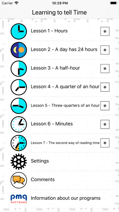 Learning to tell Time Screenshot