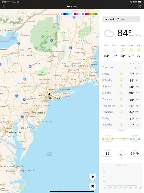 myWeather - Live Local Weatherのおすすめ画像2