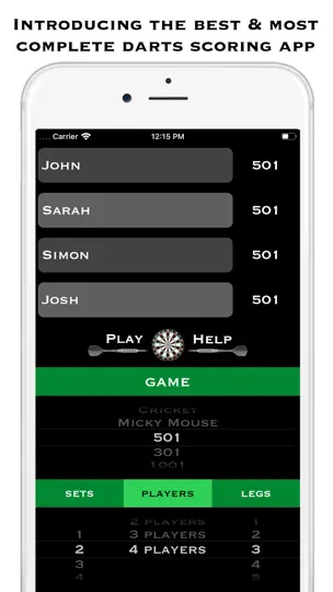 Darts Score Pro iPhone-skjermbilde 1