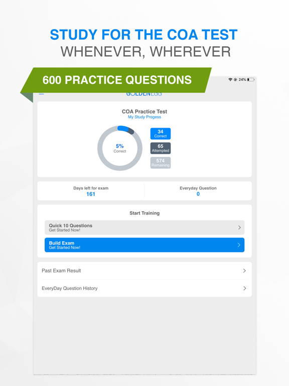 Screenshot #4 pour COA Practice Test Prep