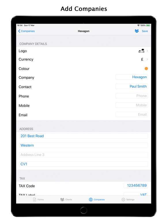 Easy Invoice Pro - PDF export iPad screenshot 5 - Business app