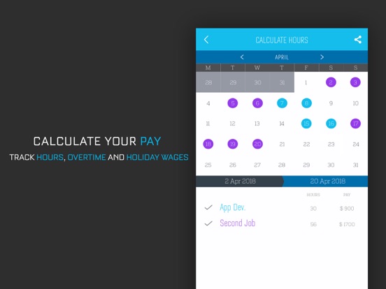 Hours Tracker: Work Scheduling iPad screenshot 4 - Business app