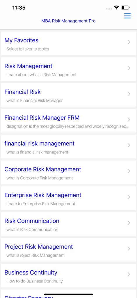 MBA Risk Management - Finance App | MWM