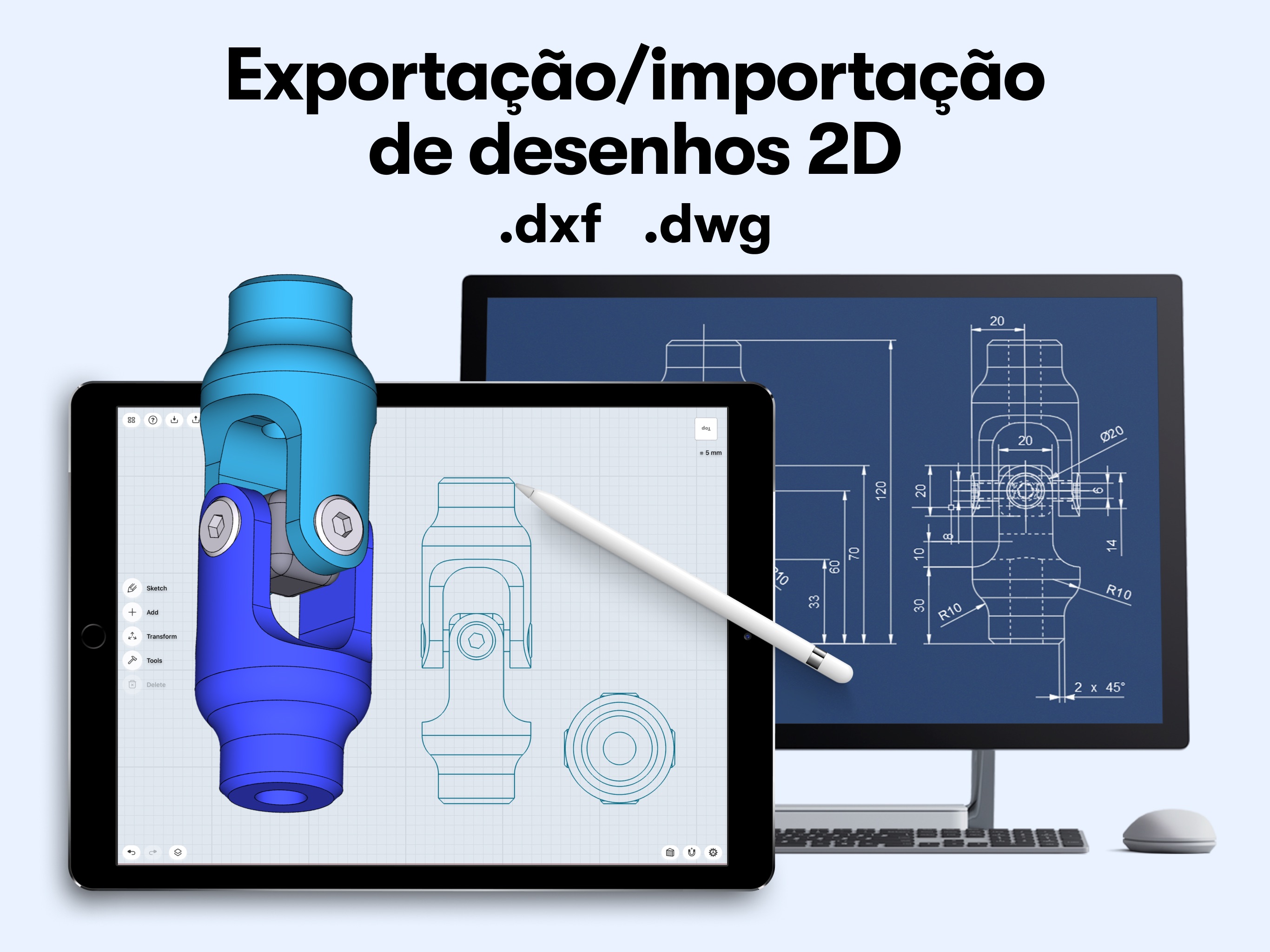 Screenshot do app Shapr: CAD para modelagem 3D