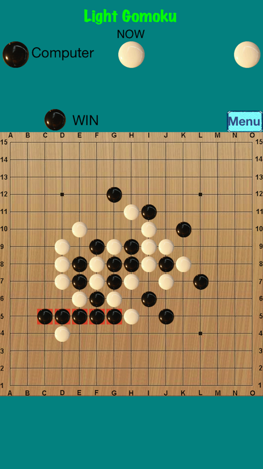 #3. Light Gomoku (iOS) Podle: CHIA HO KUO