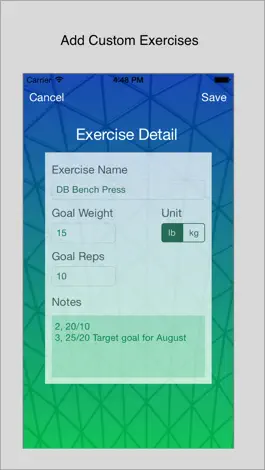 Game screenshot WorkoutTracker - Custom Log apk