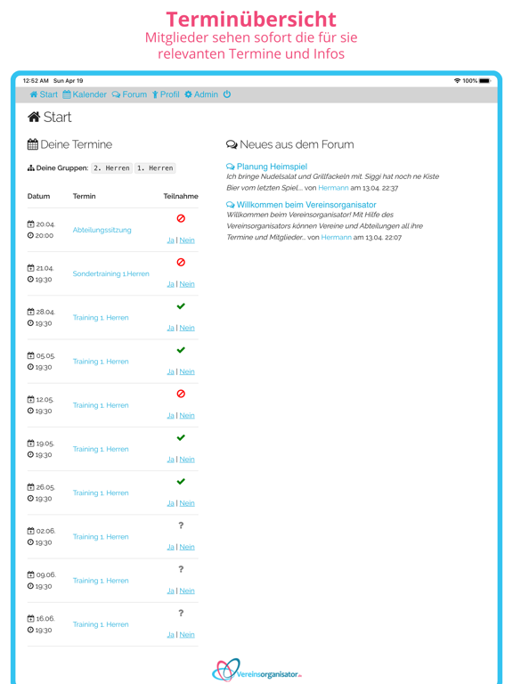 Screenshot #4 pour Vereinsorganisator