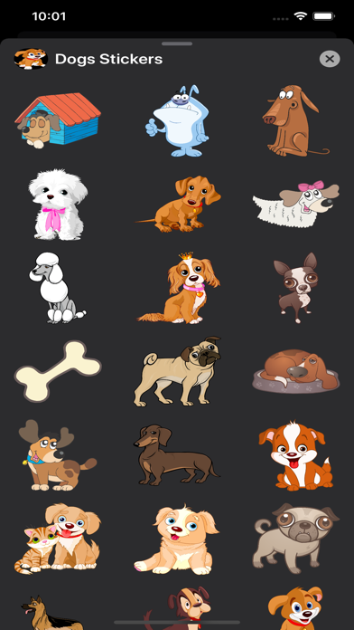 Screenshot #1 pour Dogs Stickers & Emojis
