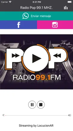 Radio Pop 99.1 MHZ. iPhone image 2