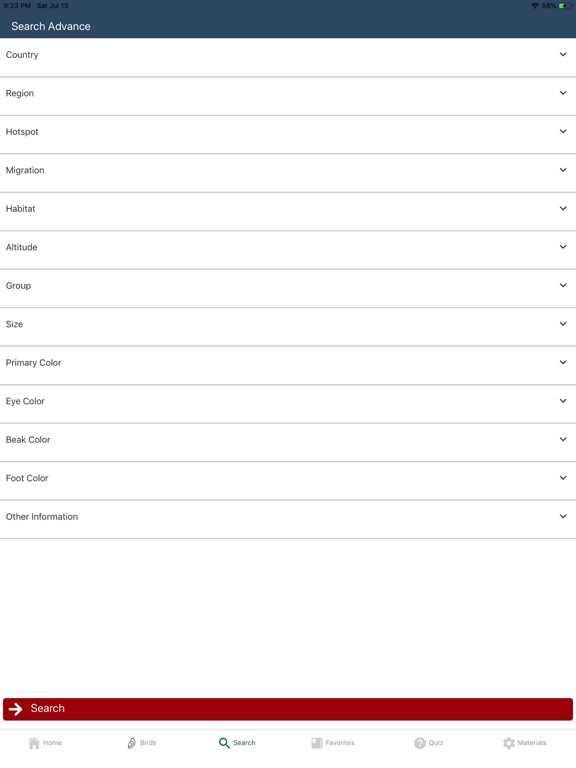 Vietnam Bird Guide iPad screenshot 4 - Travel app