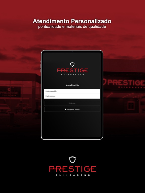 PRESTIGE BLINDAGENS iPad screenshot 1 - Productivity app