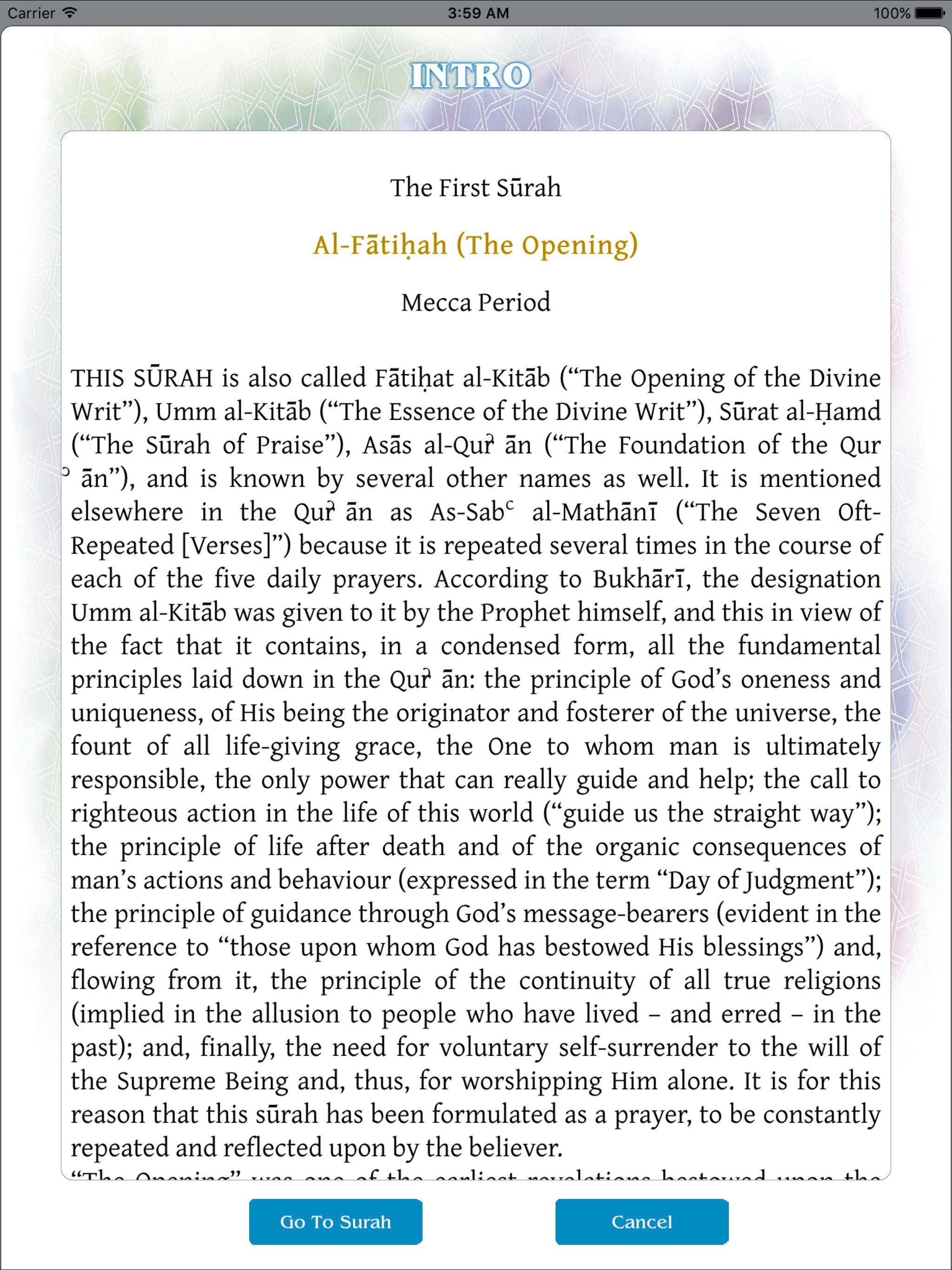 The Message of the Quran