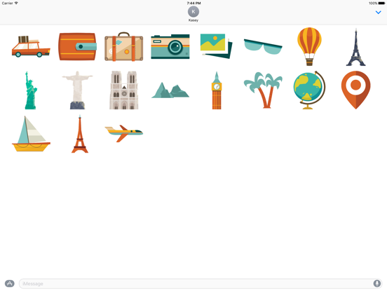 Screenshot #1 for Travel Stickers Pack