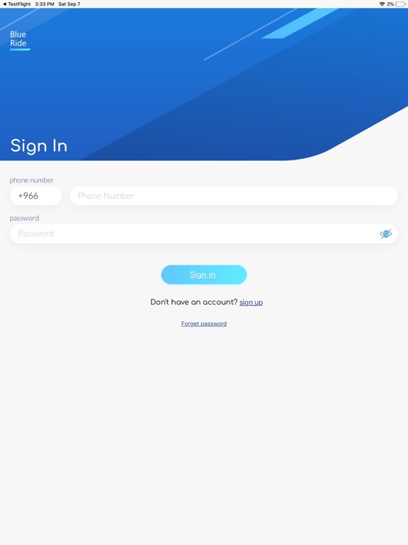 Blue-Ride iPad screenshot 1 - Travel app