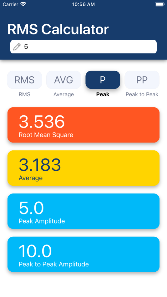 #1. RMS Calculator (iOS) Podle: Kei Suefuji