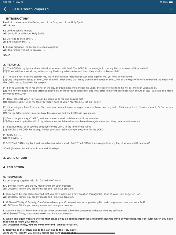 Jesus Youth Prayers iPad screenshot 4 - Productivity app