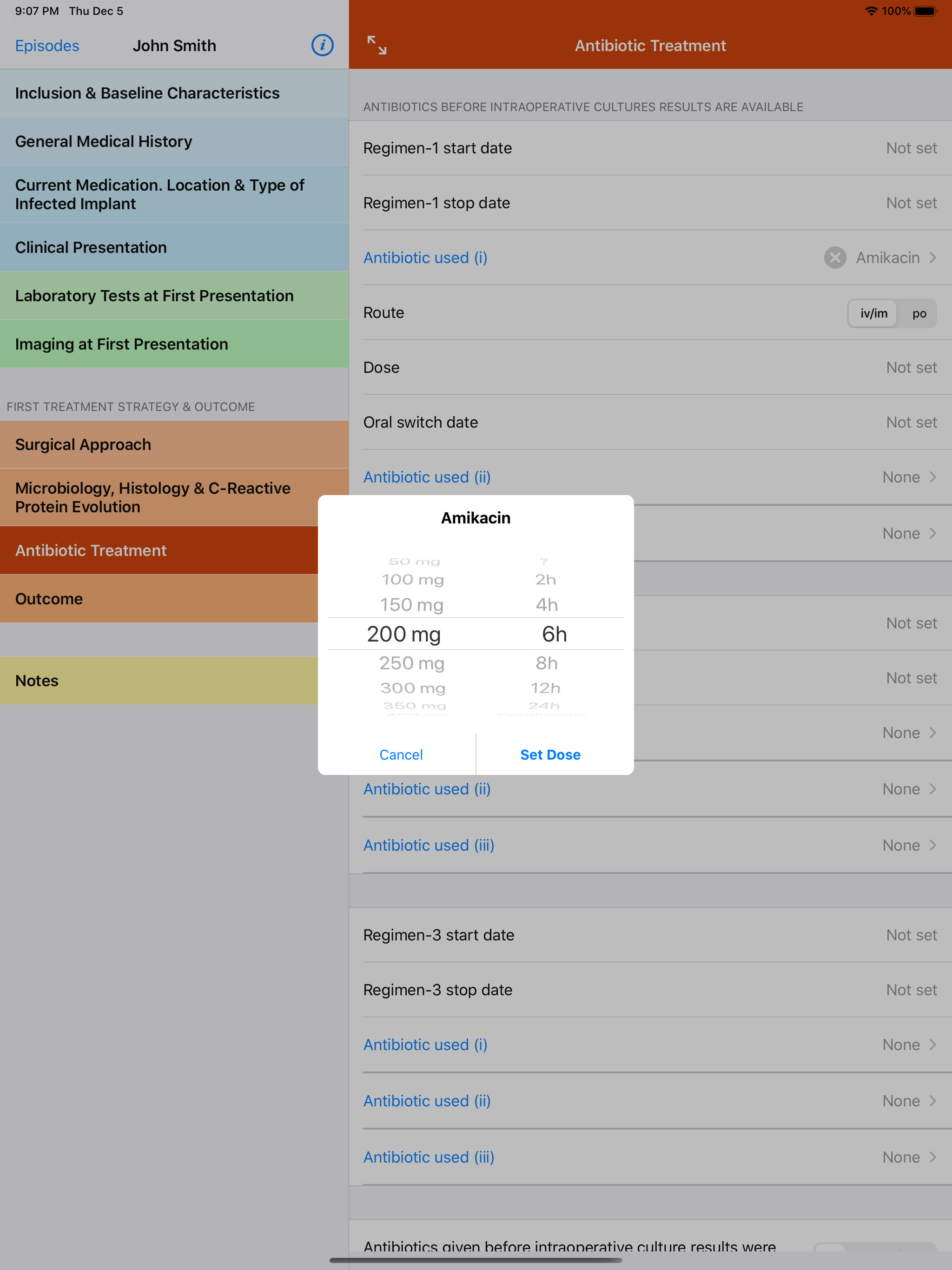 PJI Database screenshot 9
