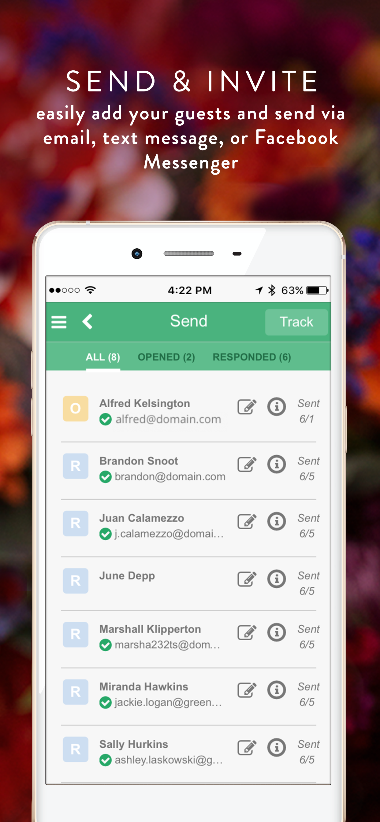 Greenvelope: Email/SMS Invites screenshot 4