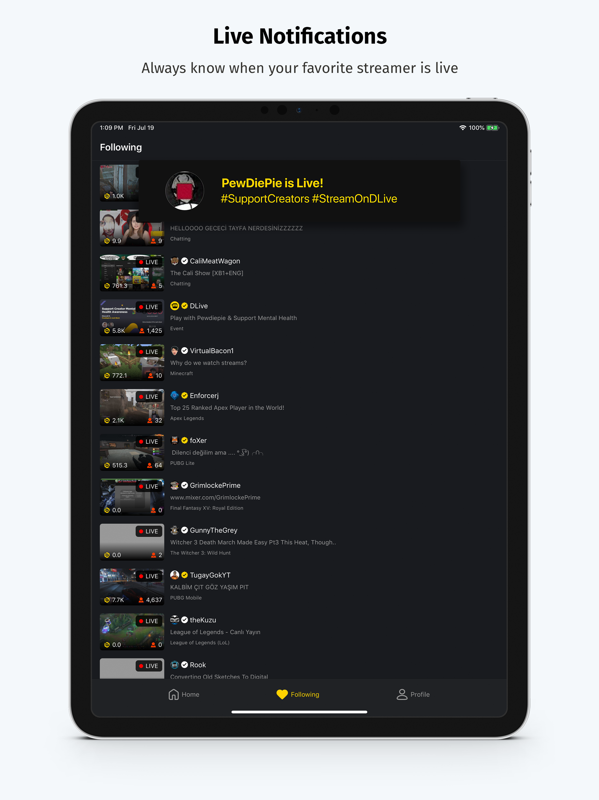 DLive · Your Stream Your Rules