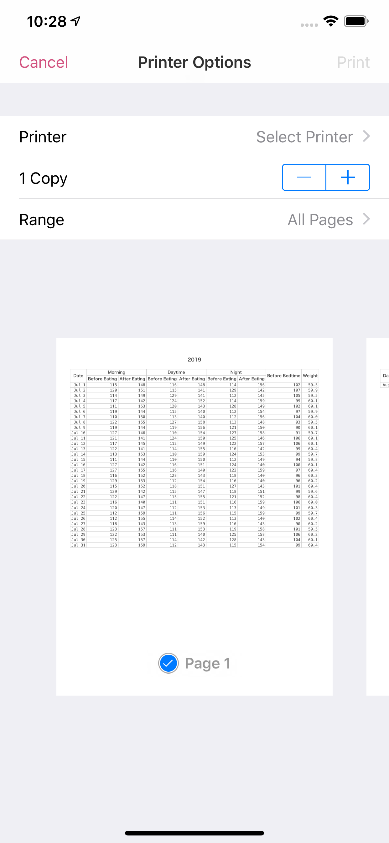 Simple Blood Glucose Note