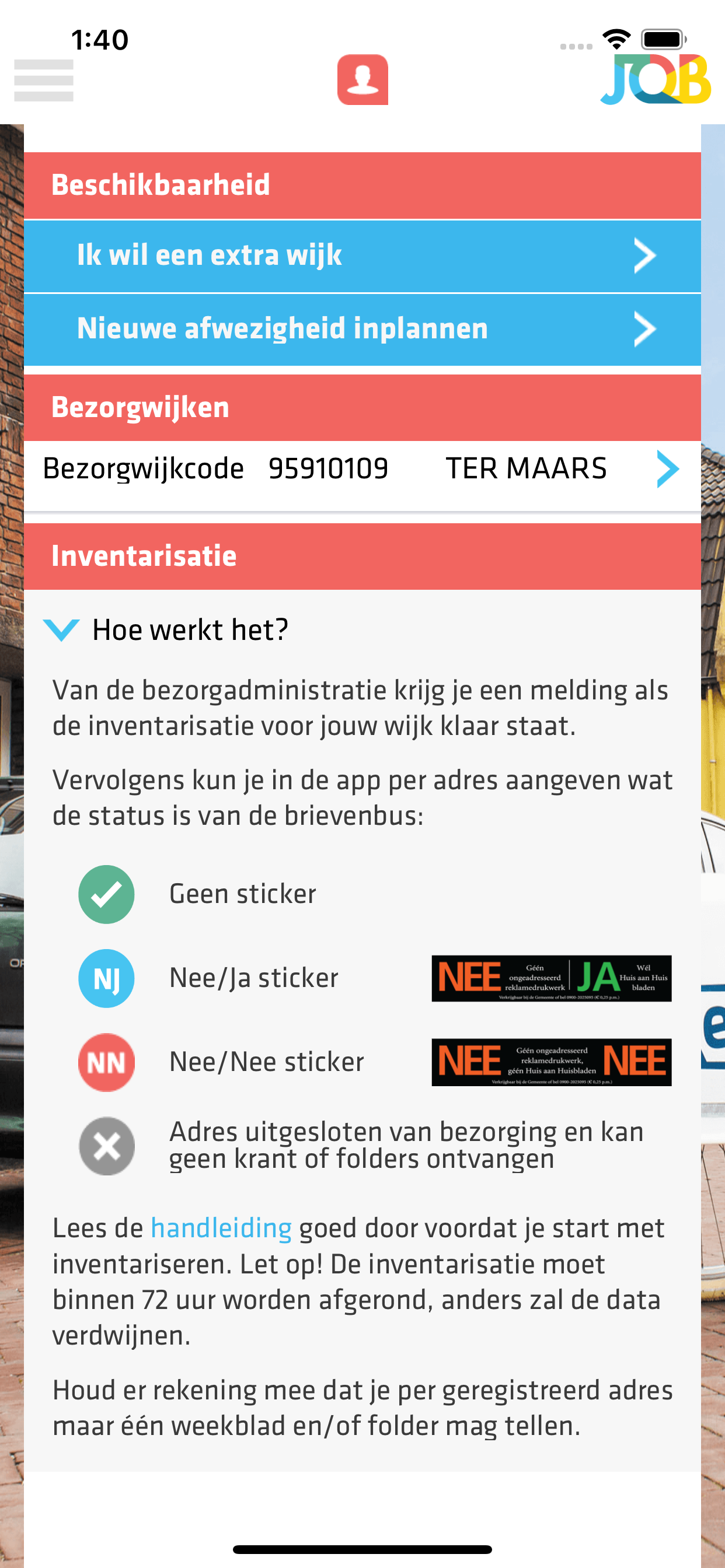 JOB (voor bezorgers)