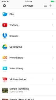 vrplayer : 2d 3d 360° video iphone screenshot 2