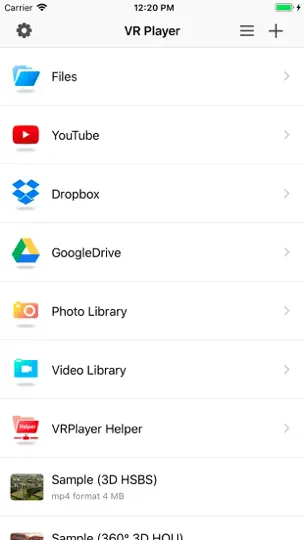 Скриншот VRPlayer : 2D 3D 360° Video на iPhone 2