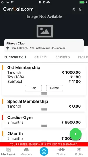 GymVale for Gym owner & member screenshot 1