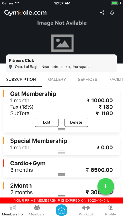 GymVale for Gym owner & member Screenshot